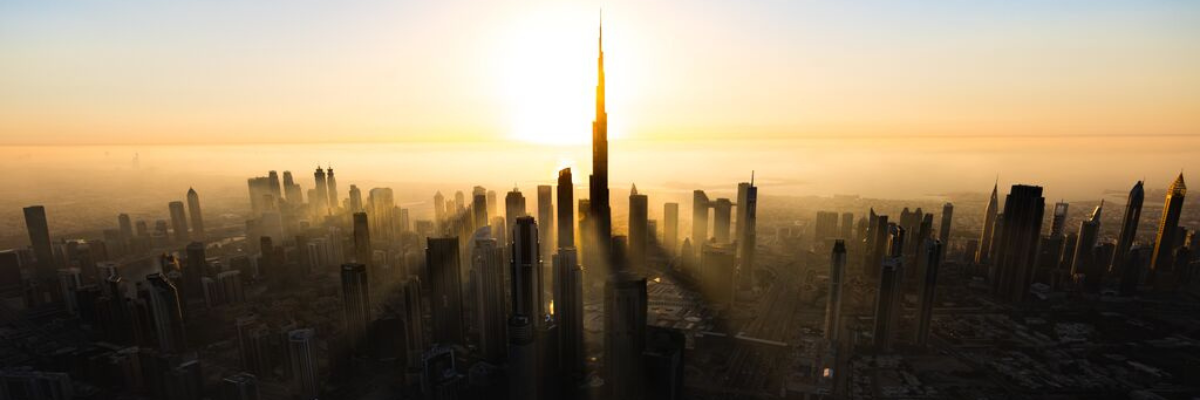 burj kalifa sunset